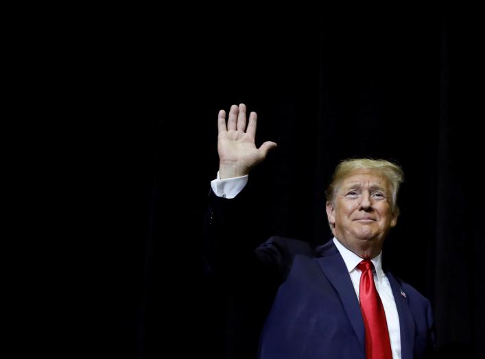 U.S. President Donald Trump arrives to speak at a Republican Party fundraiser in Sioux Falls, South Dakota, U.S., September 7, 2018. REUTERS/Kevin Lamarque/File Photo